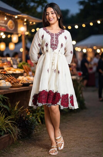 Indian Embroidery Short Frock