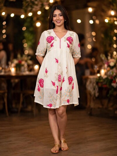 ​Indian Embroidery  Short Frock